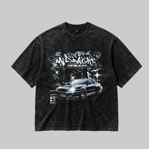 Midnight Street Racing Acid Wash T-Shirt