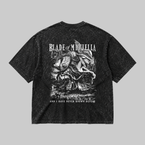 Blade of Miouella Gothic Warrior Acid Wash T-Shirt