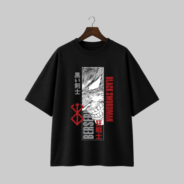 Black Swordsman Manga Graphic T-Shirt