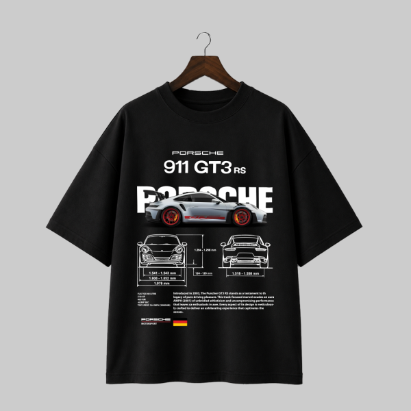 Porsche 911 GT3 RS Technical Graphic T-Shirt